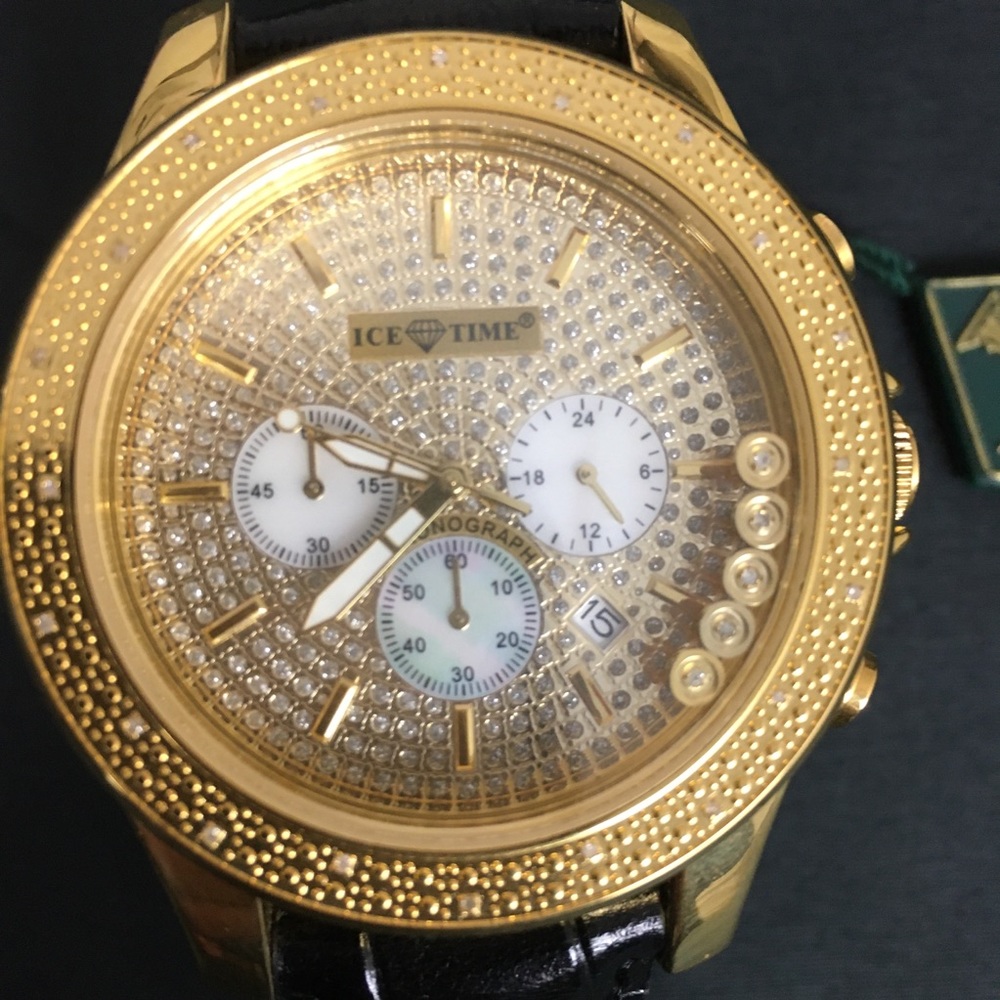 NWT/box Ice Time Diamond watch Stainless steel